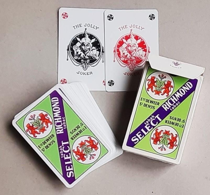 SPEELKAARTEN RICHMOND SIGARETTEN RECLAME TABAK St DENIJS, Verzamelen, Ophalen of Verzenden, Speelkaart(en)