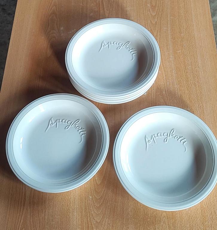 6 assiettes spaghetti, Huis en Inrichting, Keuken | Servies, Zo goed als nieuw, Bord(en), Keramiek, Ophalen of Verzenden