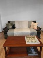 fauteuil 3 places en velours vert foncé, Maison & Meubles, 75 à 100 cm, 125 cm ou plus, Enlèvement, Utilisé