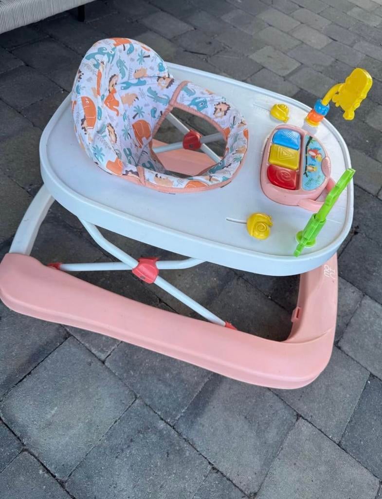 Loopstoel roze/wit, Kinderen en Baby's, Ophalen, Gebruikt