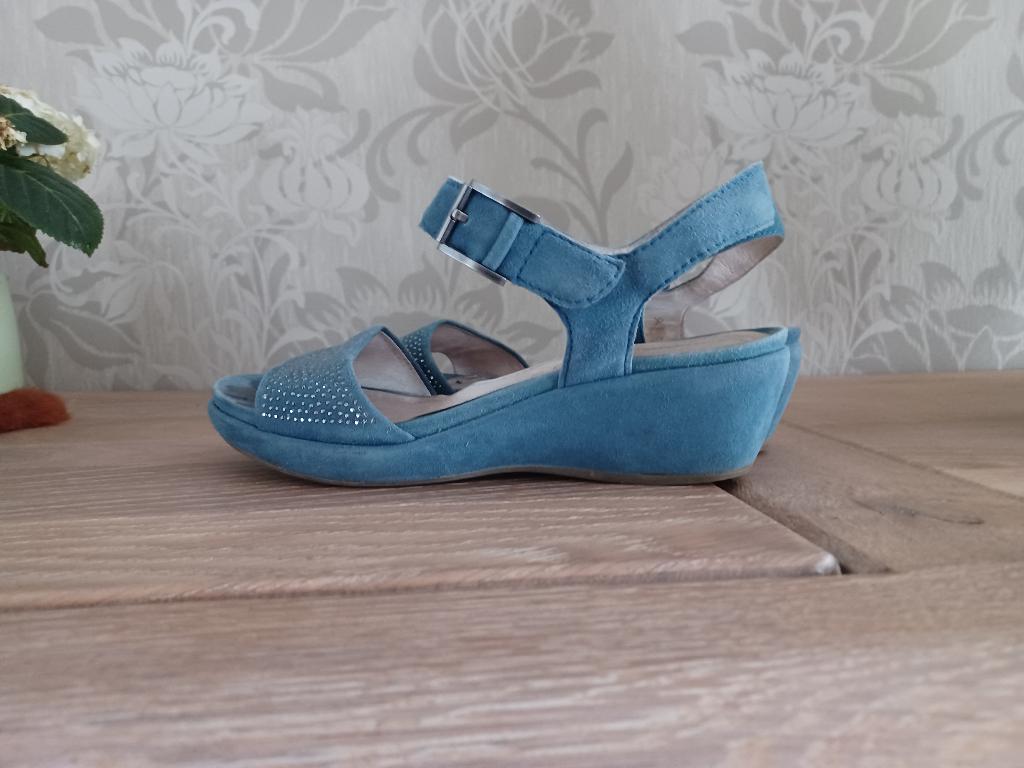 sandalen Ara maat 38 blauw, Kleding | Dames, Schoenen, Sandalen of Muiltjes, Zo goed als nieuw, Verzenden, Blauw