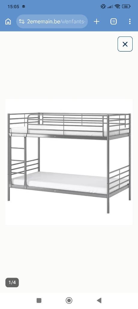 Lit superposé Ikea svarta, Enlèvement, Utilisé, Lits superposés