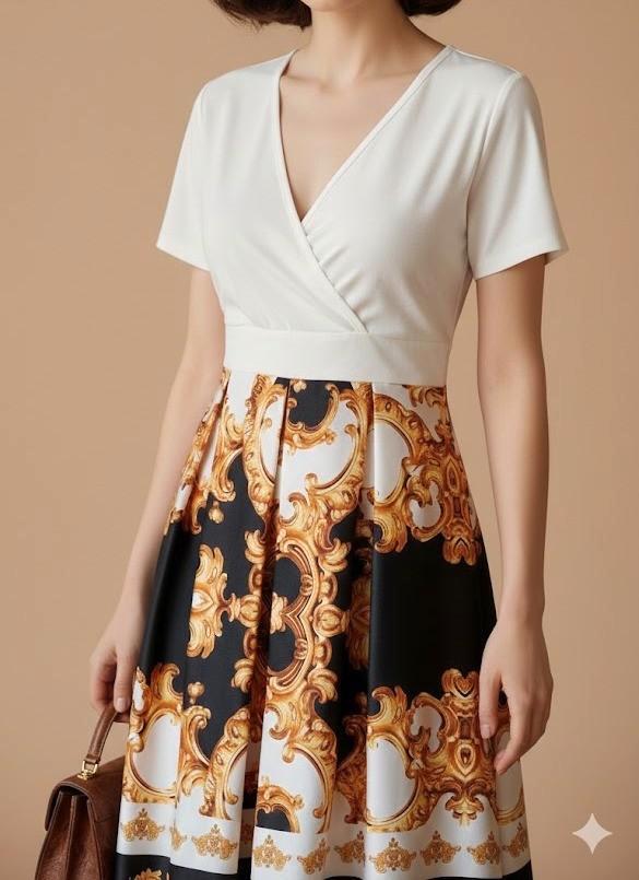 Lange vintage kleed, Kleding | Dames, Jurken, Zo goed als nieuw, Maat 38/40 (M), Ophalen of Verzenden