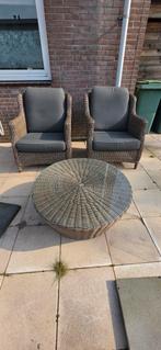 4 Seasons Outdoor Brighton loungestoelen + tafel. Zgan, Tuin en Terras, Bijzettafel, Zo goed als nieuw, Loungeset, Wicker
