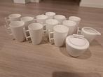 Witte koffietassen, Huis en Inrichting, Ophalen, Zo goed als nieuw, Effen, Kop(pen) en/of Schotel(s)