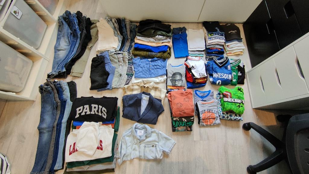 Pakket jongenskleding 128-134, Enfants & Bébés, Paquets de vêtements pour enfants, Utilisé, Taille 134, Enlèvement