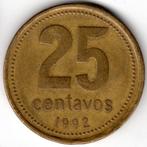 Argentine : 25 Centavos 1992 KM #110 .1 Ref 15884, Timbres & Monnaies, Monnaies | Amérique, Enlèvement ou Envoi, Amérique du Sud