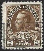 1 Postzegel Canada 1916 Koning George V [War Tax] (I), Enlèvement ou Envoi, Affranchi, Amérique du Nord