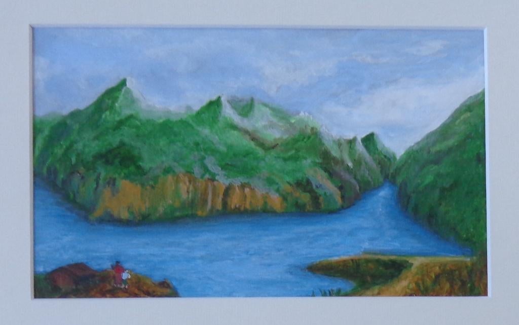 HUGO CANOILAS / LANDSCAPE / OLIEVERF PAPIER / 32x41cm KADER, Enlèvement ou Envoi