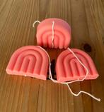 Geboorte doopsuiker kaarsjes regenboog roze 60 stuks, Enlèvement ou Envoi, Neuf