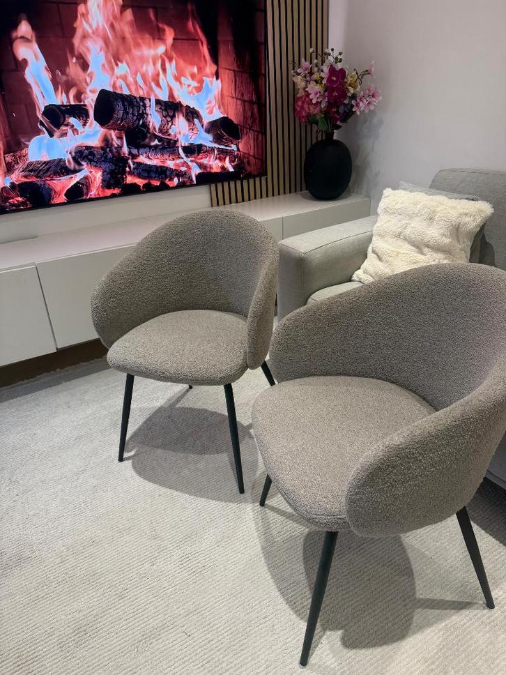 4 x chaises de salle à manger 'Bergen' Quantum grey, Maison & Meubles, Chaises, Comme neuf, Quatre, Tissus, Gris, Enlèvement