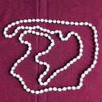 Extra Lang Zoetwater Parelcollier., Handtassen en Accessoires, Kettingen, Ophalen, Gebruikt, Beige