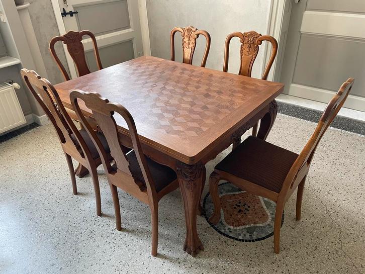 Eettafel met zes stoelen, Maison & Meubles, Tables | Tables à manger, Enlèvement