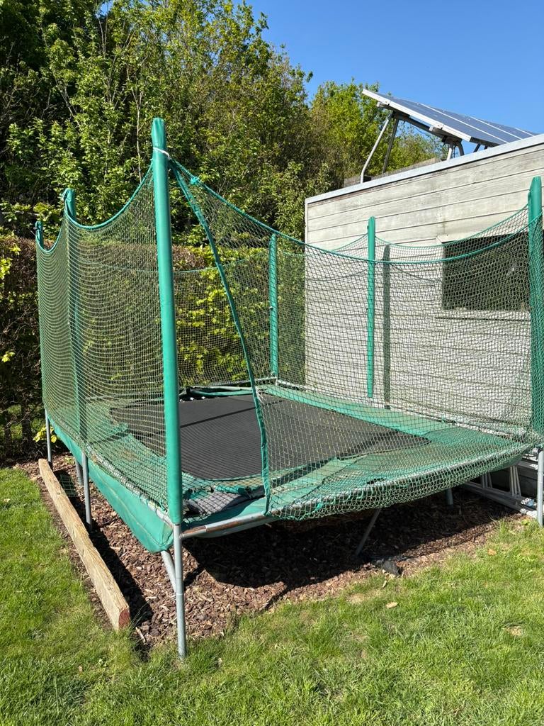 Trampoline rechthoekig 360 x 250 cm, Ophalen, Gebruikt