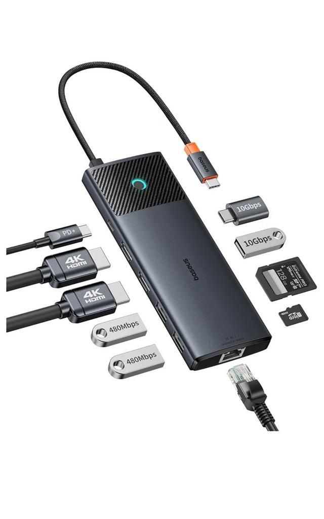 Baseus Docking Station USB C 10 Gbps, Station d'accueil 10/1, Informatique & Logiciels, Supports d'ordinateur portable, Enlèvement ou Envoi
