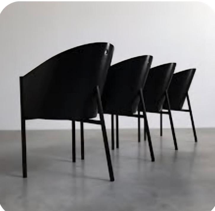 Chaises Philippe Stark #Lecorbusier#vitra#Hansens#Cassina, Maison & Meubles, Chaises, Utilisé, Quatre, Bois, Cuir, Noir, Enlèvement ou Envoi