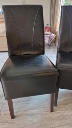 6 chaises de salle à manger en cuir, Maison & Meubles, Comme neuf, Enlèvement, Cinq, Six Chaises ou plus, Bois