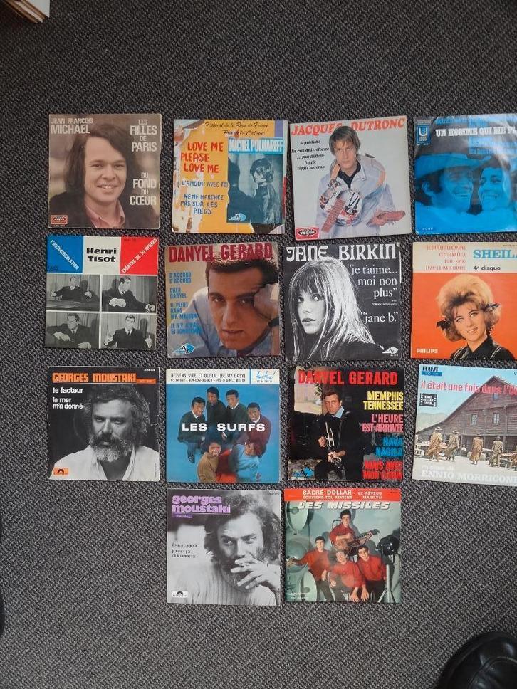 lot 14 singles Frans, oa Jane Birkin, Moustaki 2x , Sheila, Cd's en Dvd's, Vinyl Singles, Gebruikt, Single, Pop, 7 inch, Verzenden