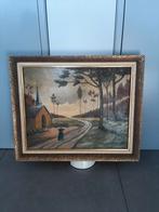 Prachtig oud gesigneerd schilderij 58x48 cm, Ophalen of Verzenden