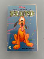 VHS Disney videoband : drie avonturen van Pluto., Tekenfilm, Alle leeftijden, Ophalen of Verzenden, Zo goed als nieuw