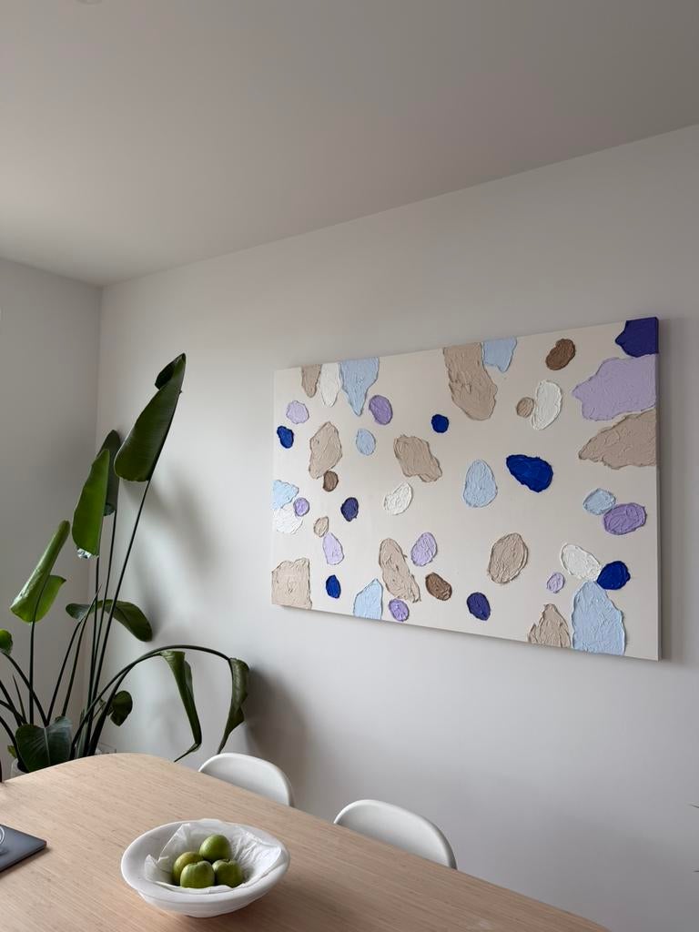 Groot schilderij met textuurverf, Antiek en Kunst, Ophalen