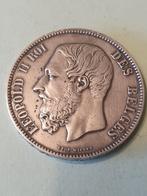 5 frank zilver leopold 2 prachtige munt van 1874, Monnaie en vrac, Argent, Enlèvement, Argent
