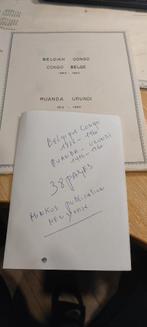 feuilles pour album congo belge et ruanda-urundi, Enlèvement ou Envoi