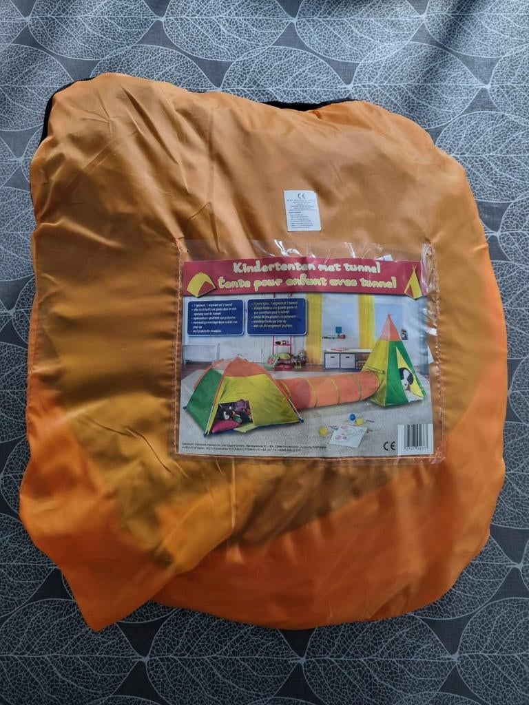 Kindertent met tunnel - Pop-up speeltent - 3-delig, Kinderen en Baby's, Speelgoed | Buiten | Speelhuisjes, Ophalen of Verzenden