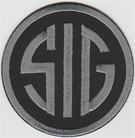 Sig Sauer stoffen opstrijk patch embleem #3, Verzamelen, Kleding en Patronen, Nieuw, Verzenden