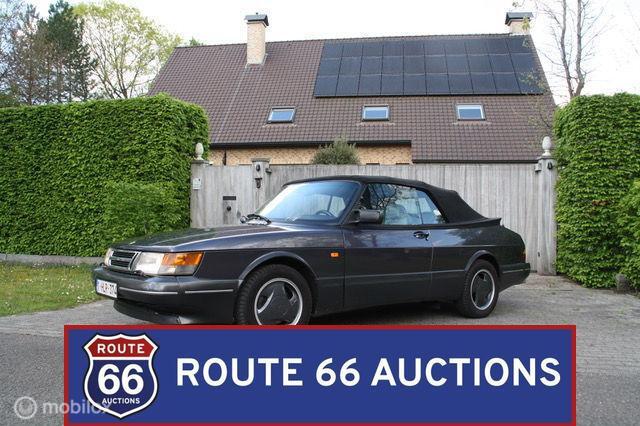 Saab 900 S 16 Valve Cabriolet | 1993 | Route 66 Auctions, Auto's, Zwart, Bedrijf, Handgeschakeld, Overige carrosserie