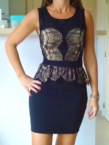 Nieuw kleedje zwart - beige, Ophalen of Verzenden, Nieuw, Maat 34 (XS) of kleiner, Zwart