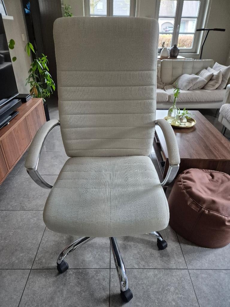 Bureaustoel ergonomisch, Beige, Ophalen of Verzenden, Zo goed als nieuw, Bureaustoel
