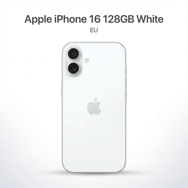 Apple iPhone 16 128GB White, Télécoms, Téléphonie mobile | Apple iPhone, Neuf, 128 GB, iPhone 16, Blanc, Envoi