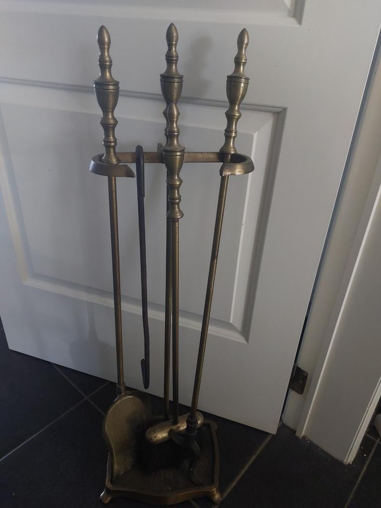 Open haard set., Ophalen, Koper