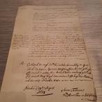 Handgeschreven historisch archiefstuk oud nederland,latijns, Ophalen