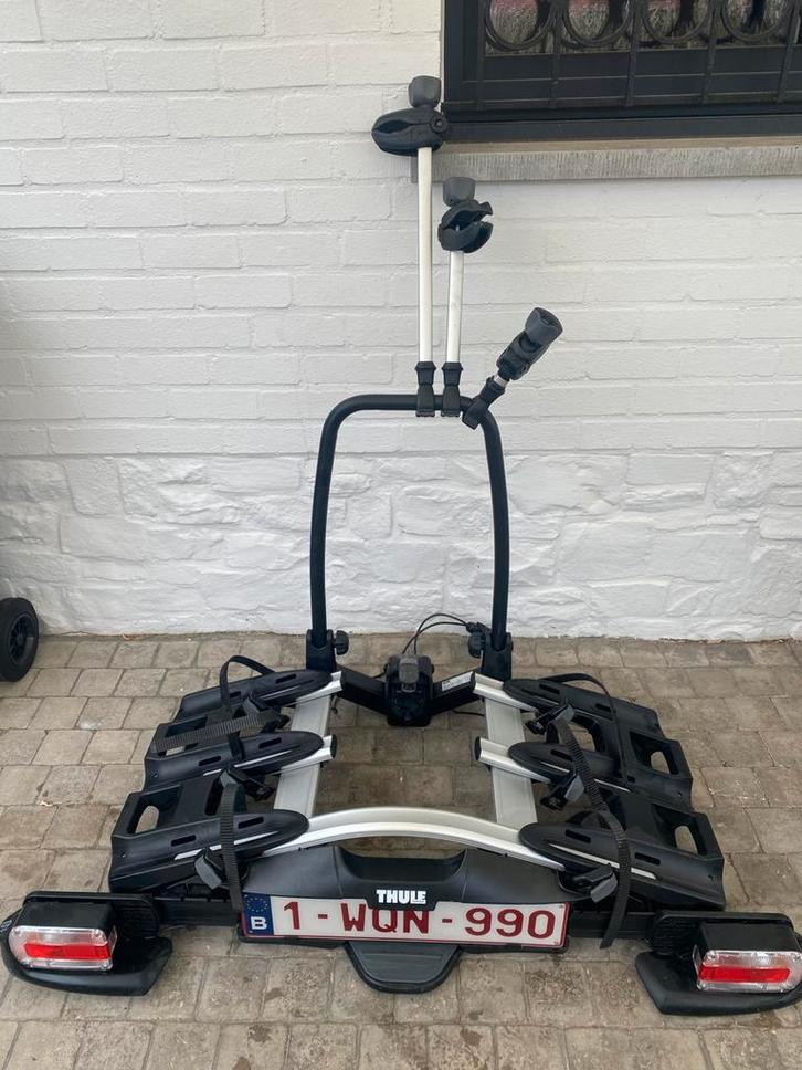 Fietsendrager Thule VeloCompact 927, Auto diversen, Fietsendragers, Zo goed als nieuw, Trekhaakdrager, 3 fietsen of meer, Elektrische fiets