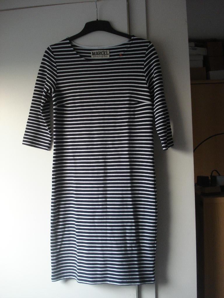 Marcel kleed met strepen, dames. mt S/M, Marcel, Zwart, Ophalen of Verzenden, Maat 36 (S)