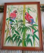 2 perroquets en bambou 1985 - Gianto (indonésien), Antiquités & Art, Enlèvement ou Envoi