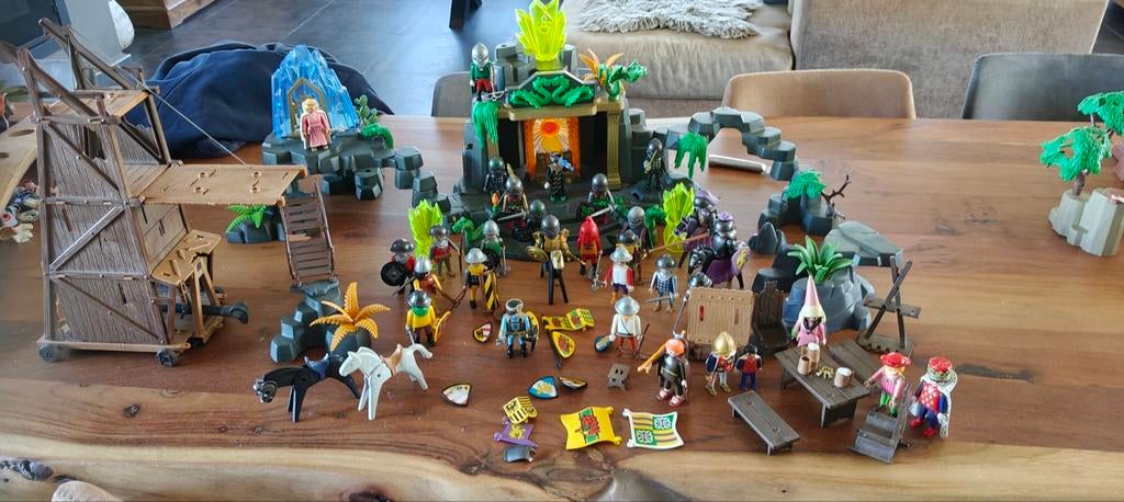 Playmobil jaren 90 vintage ridders en tempel en aanvalstoren, Verzenden