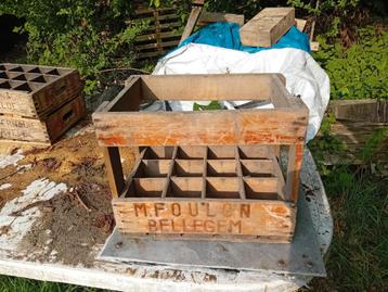 Oude vintage houten bierbak brouwerij M Foulon Bellegem beschikbaar voor biedingen