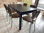 Tafel en stoelen te koop (gebruikt), Huis en Inrichting, Ophalen, Klassiek, 50 tot 100 cm, Zo goed als nieuw