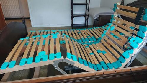 2 elektrische lattenbodems 200x70 voor dubbelbed 200x140, Huis en Inrichting, Slaapkamer | Bedden, Gebruikt, Verstelbaar, Ophalen
