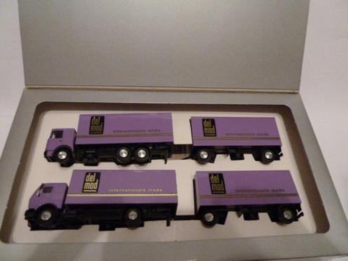 Herpa promobox DEL MOD MB en MAN 1/87, Hobby en Vrije tijd, Modelauto's | 1:87, Zo goed als nieuw, Bus of Vrachtwagen, Herpa, Ophalen of Verzenden