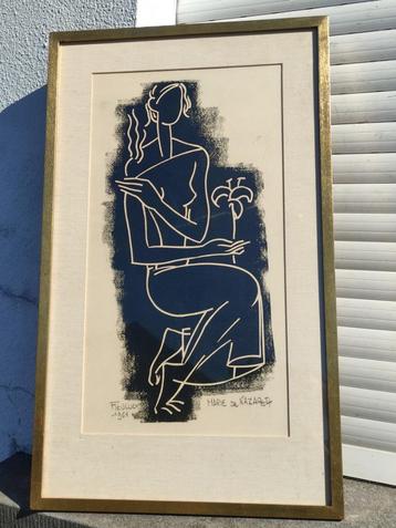 lithographie signe fieullien bonaventure  beschikbaar voor biedingen