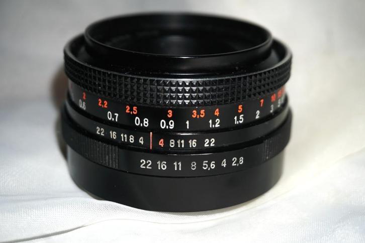 AUS JENA DDR 50 mm 2.8 M42 mount + adapterring mogelijk, Audio, Tv en Foto, Fotocamera's Analoog, Gebruikt, Spiegelreflex, Overige Merken
