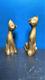 Lot de 2 magnifique chats en laiton, Antiquités & Art, Antiquités | Bronze & Cuivre, Enlèvement