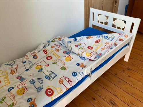 Lit d’enfant blanc KRITTER IKEA, Kinderen en Baby's, Kinderkamer | Bedden, Zo goed als nieuw, 160 tot 180 cm, 70 tot 85 cm, Lattenbodem