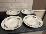 Set van 4 diepe mosselborden, Huis en Inrichting, Keuken | Servies, Ophalen, Zo goed als nieuw, Keramiek, Bord(en)
