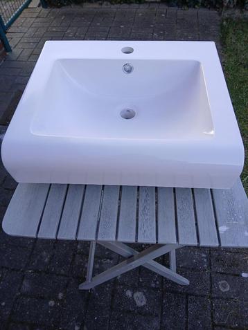 Wasbak in polystone, wit blinkend beschikbaar voor biedingen