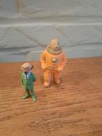 2 figurines Tintin / professeur Tournesol vers la lune, Collections, Comme neuf, Enlèvement ou Envoi